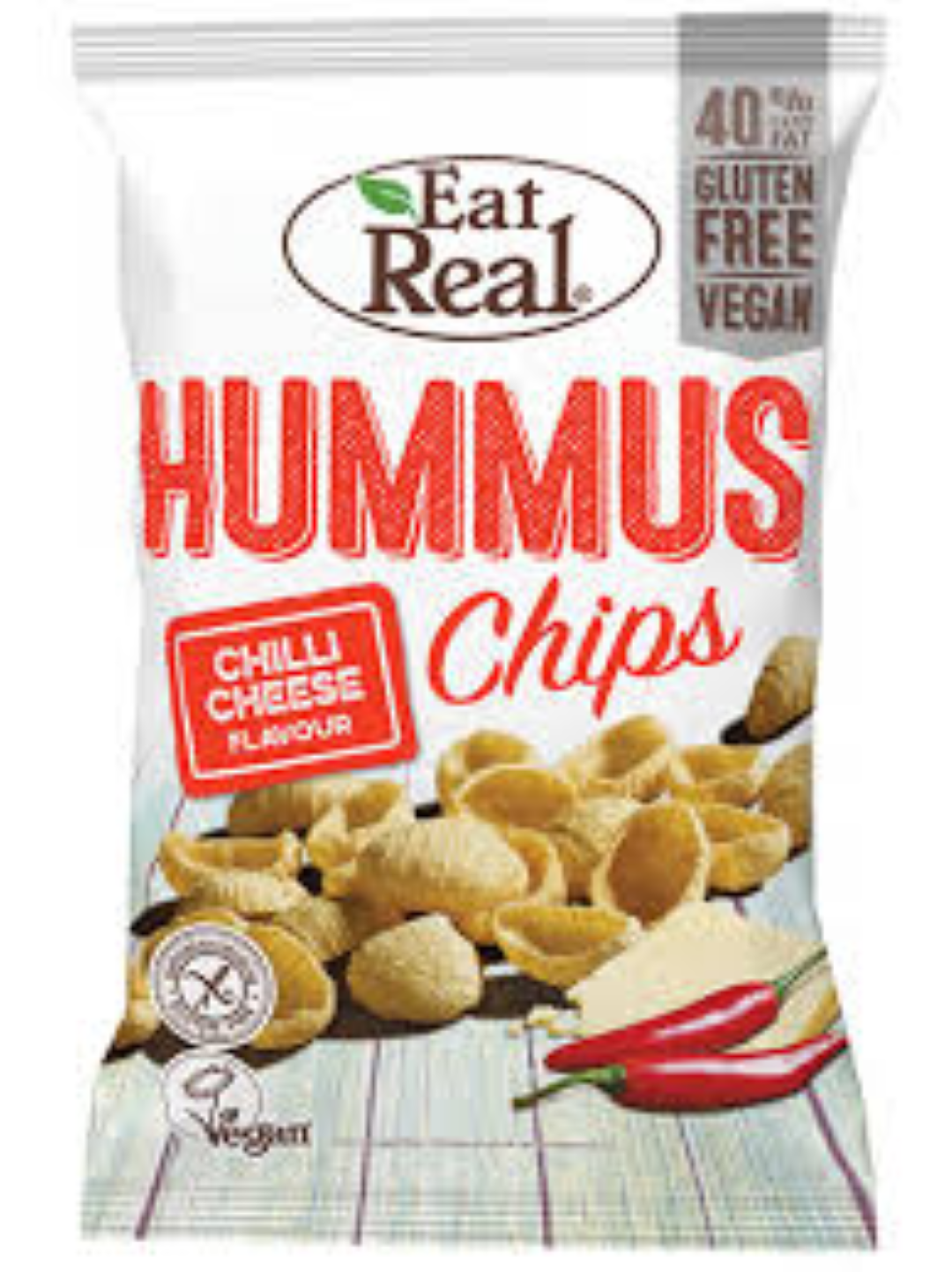 EAT REAL HUMMUS CHIPS CHILLI CHEESE 135G